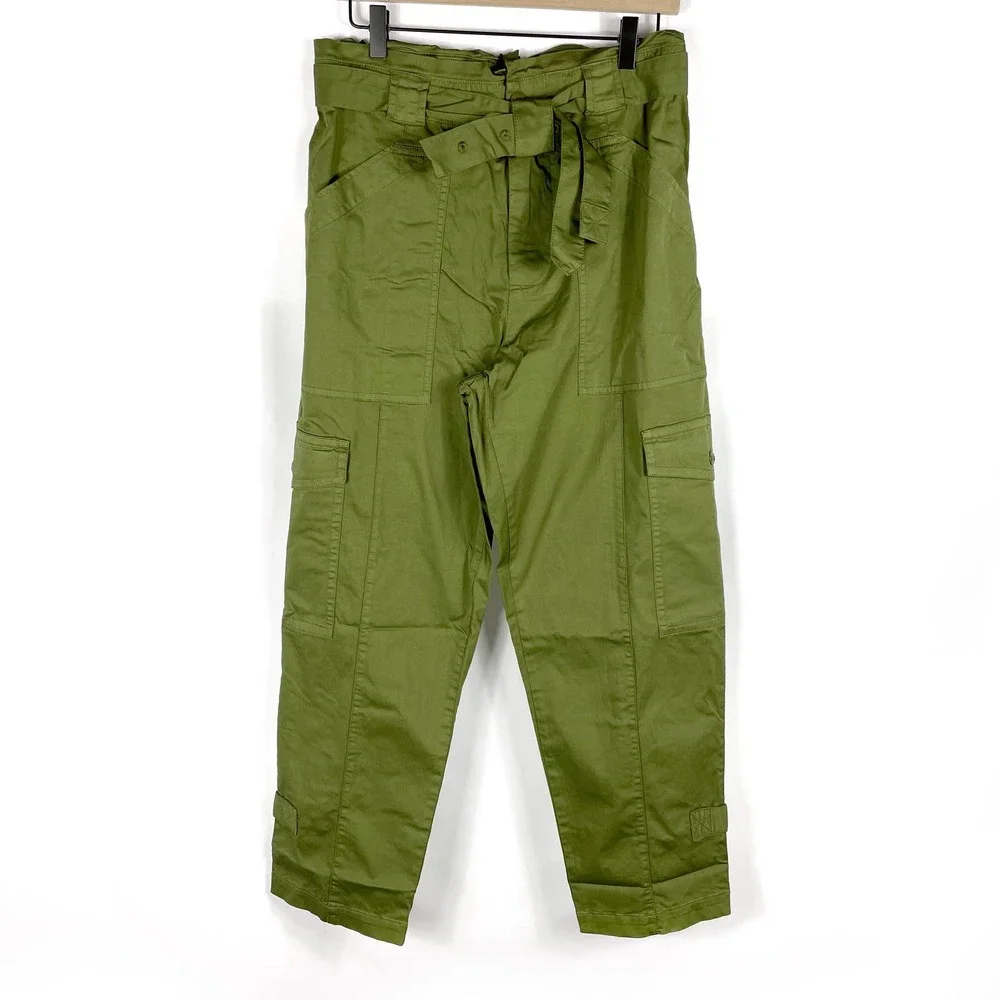 SOLD-NEW Alex Mill Washed Expedition Pant in Army Olive Green Cropped Sz 10 - Picture 3 of 10
